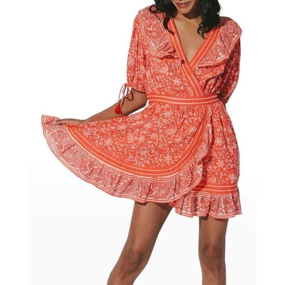 Cleobella Dresses & Skirts - NEW Cleobella Size Medium Dress Wrap Mini Short Blair Tassel Cuff